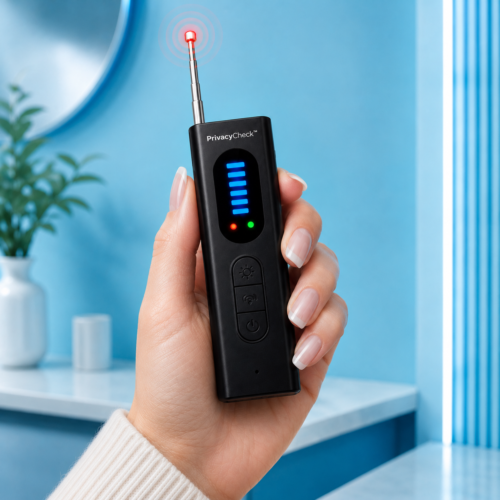 Product12 PrivacyCheck™ | גלאי מצלמות נסתרות והאזנות לחדרי מלון, צימרים ודירות מושכרות